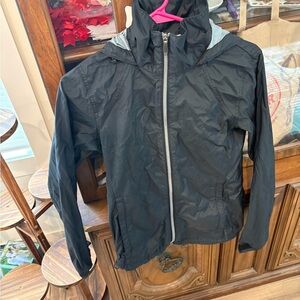 Columbia Black Lightweight Hooded Windbreaker Jacket